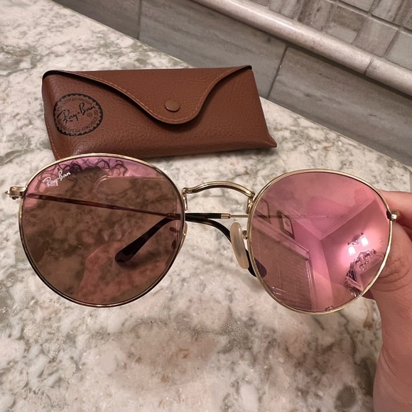 Pink Round Ray-Ban Sunglasses main image 11